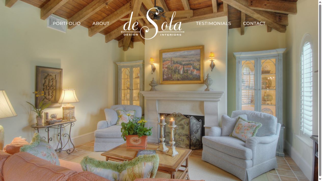 de Sola Designs + Interiors homepage